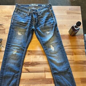 BKE Men's Distressed Denim Slim Jeans